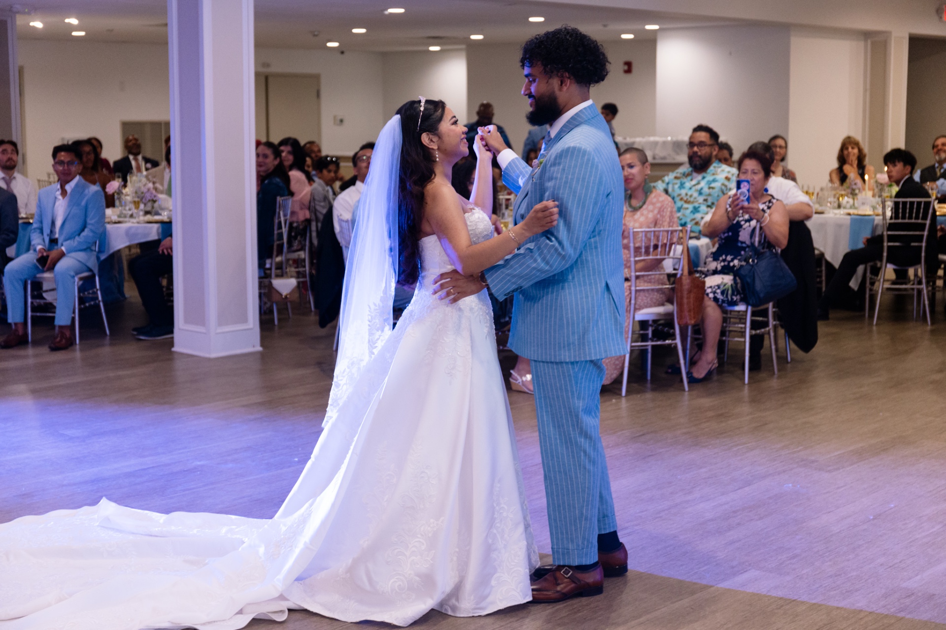 Bride and groom first dance